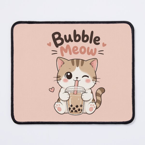 Item preview, Bubble Meow Cute Boba Cat Kawaii Bubble Tea Kitten Cartoon Sticker designed and sold by Sanika arts .