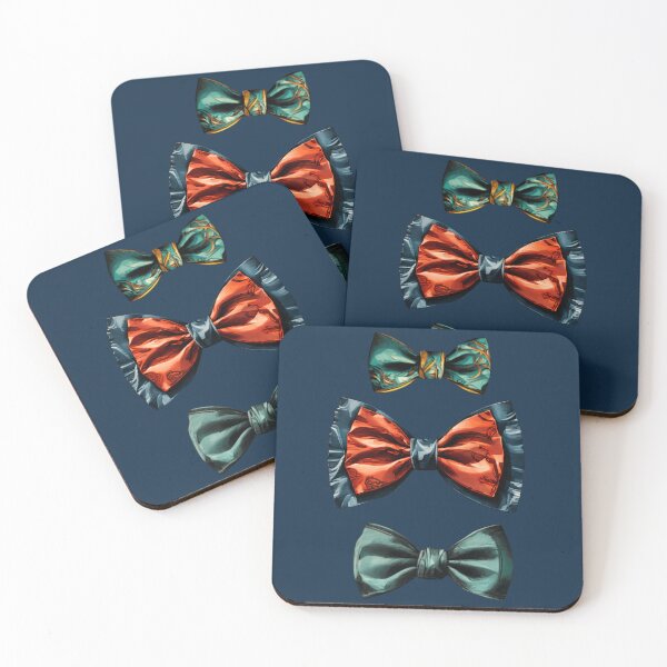 Item preview, Colorful Vintage Bowtie Illustration Pattern | Vintage Aesthetic | Blue Background designed and sold by UnhingedBird.