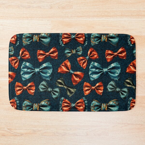 Item preview, Colorful Vintage Bowtie Illustration Pattern | Vintage Aesthetic | Blue Background designed and sold by UnhingedBird.