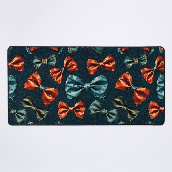 Item preview, Colorful Vintage Bowtie Illustration Pattern | Vintage Aesthetic | Blue Background designed and sold by UnhingedBird.
