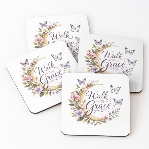 Item preview, walk with grace crescent moon butterfly designed and sold by TeesNTatts.