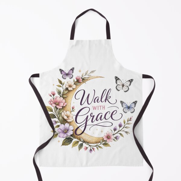 Item preview, walk with grace crescent moon butterfly designed and sold by TeesNTatts.