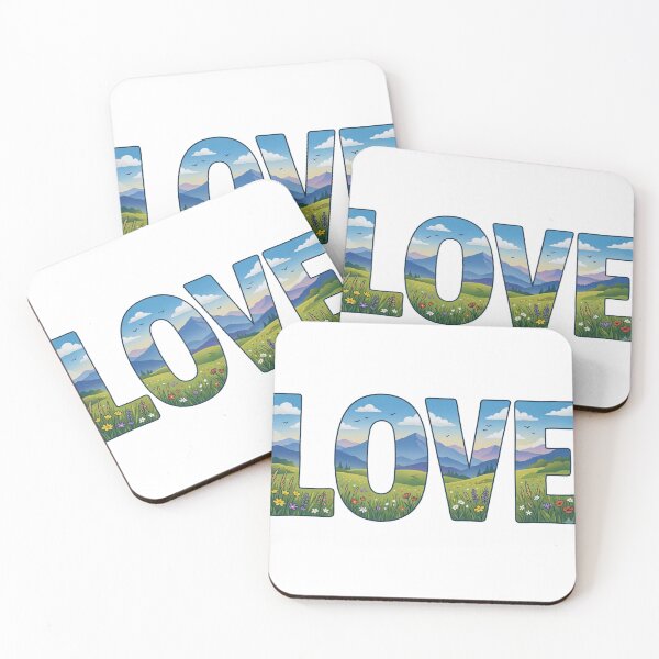 Item preview, Outdoor Nature "LOVE" Typographic Illustration designed and sold by GabeMountainArt.