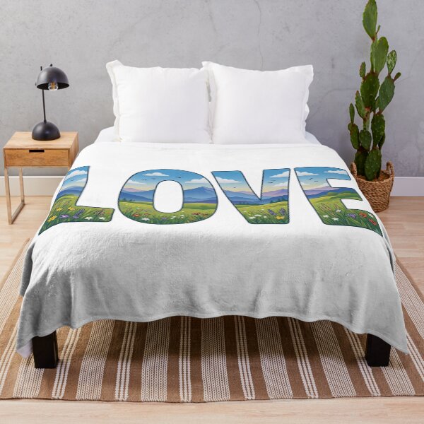 Item preview, Outdoor Nature "LOVE" Typographic Illustration designed and sold by GabeMountainArt.