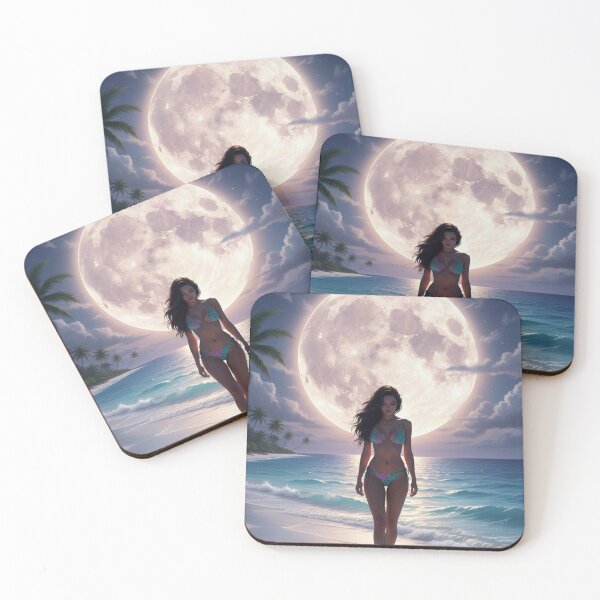 Item preview, Midnight Tropics Moonlit Ocean Beach Aesthetic designed and sold by GraphixKing999.