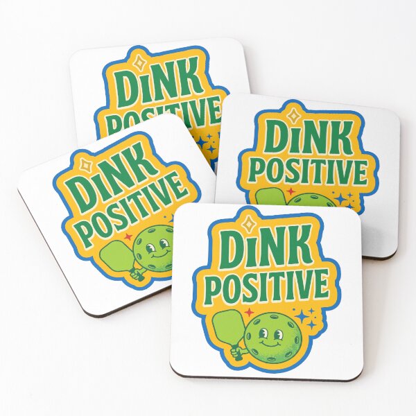 Item preview, Dink Positive Retro Mascot Pickleball Quote designed and sold by randaper.