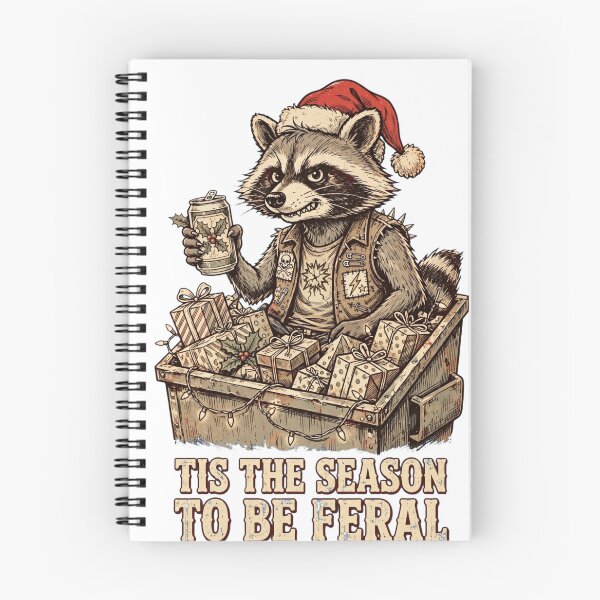 Item preview, It The Season To Be Feral Funny Christmas Raccoon Trash Panda Punk Holiday designed and sold by Yellowriversss.