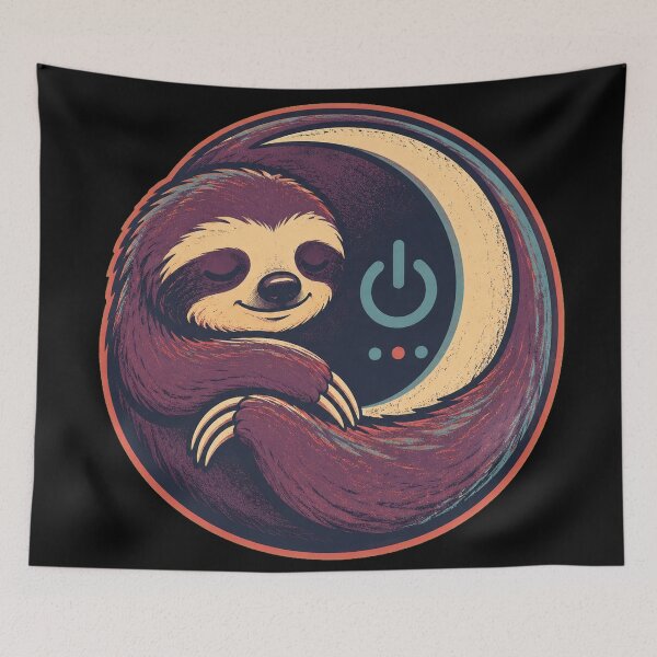 Item preview, Sleep-Mode Sloth – Energy Saving Creature designed and sold by yagniikd-.