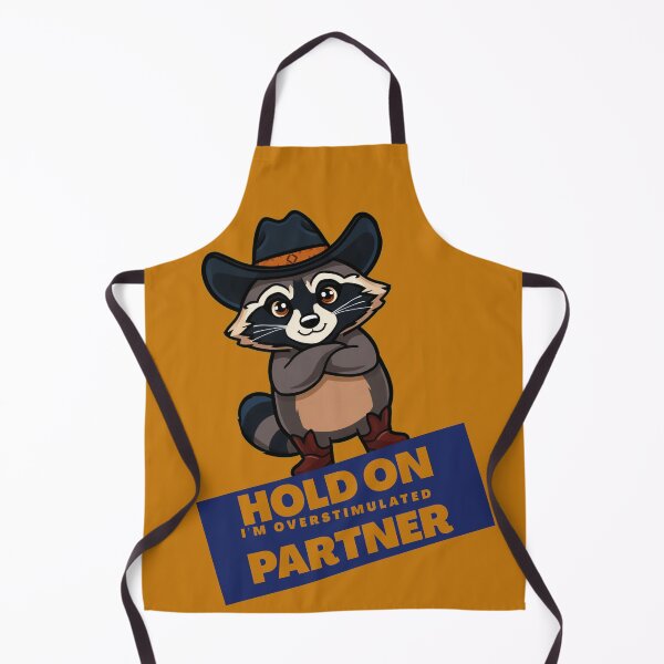 Item preview, Hold On Partner I'm Overstimulated | cowboy raccoon | cute raccoon designed and sold by Reverielook.