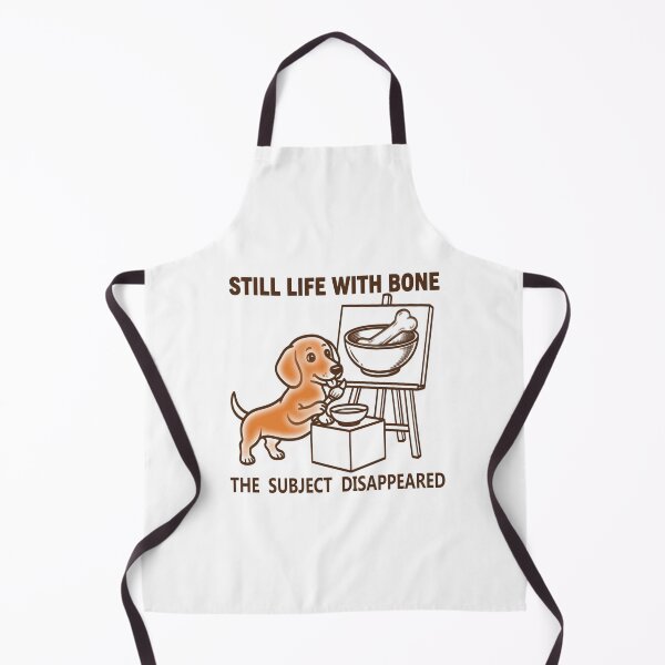 Item preview, Still Life With Bone Funny Dog Artist Dachshund Painting Art designed and sold by The Bold Line Studio.