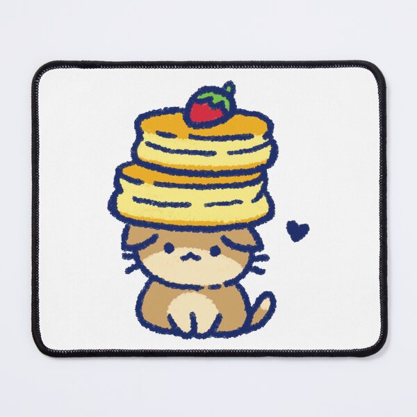 Item preview, Cat Balancing Souffle Pancakes On His Head Cute Kawaii Art designed and sold by GeraldineDraw.