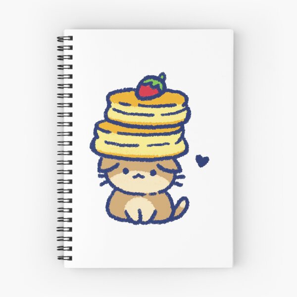 Item preview, Cat Balancing Souffle Pancakes On His Head Cute Kawaii Art designed and sold by GeraldineDraw.