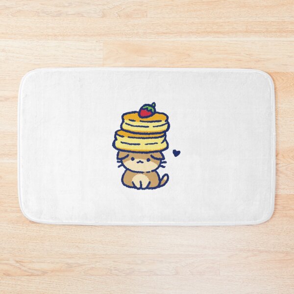 Item preview, Cat Balancing Souffle Pancakes On His Head Cute Kawaii Art designed and sold by GeraldineDraw.