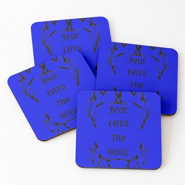 Item preview, "Fear Eats The Soul" Popular Quote Grunge Punk Gothic Dark Aesthetic Vampire Teeth Blue designed and sold by CaribbeanClown.