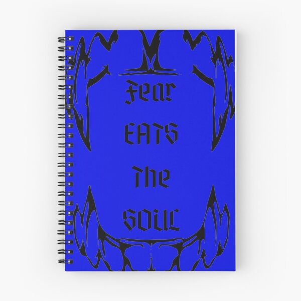 Item preview, "Fear Eats The Soul" Popular Quote Grunge Punk Gothic Dark Aesthetic Vampire Teeth Blue designed and sold by CaribbeanClown.