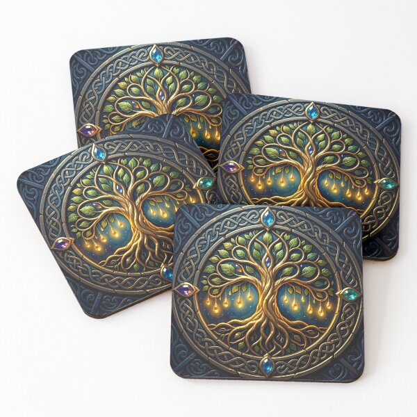 Item preview, Celestial Tree of Light | Celtic Golden Tree of Life designed and sold by nicky2342.