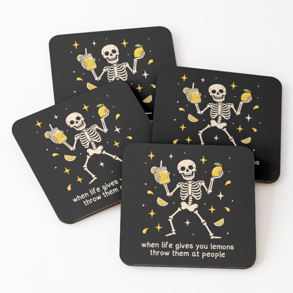 Item preview, When Life Gives You Lemons Throw Them At People Funny Skeleton Lemon designed and sold by ViniBall.
