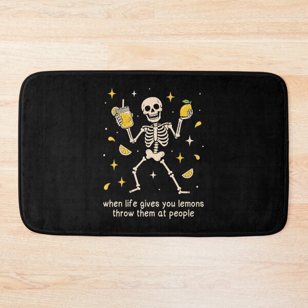 Item preview, When Life Gives You Lemons Throw Them At People Funny Skeleton Lemon designed and sold by ViniBall.