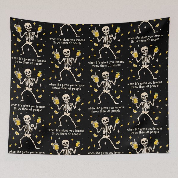 Item preview, When Life Gives You Lemons Throw Them At People Funny Skeleton Lemon designed and sold by ViniBall.