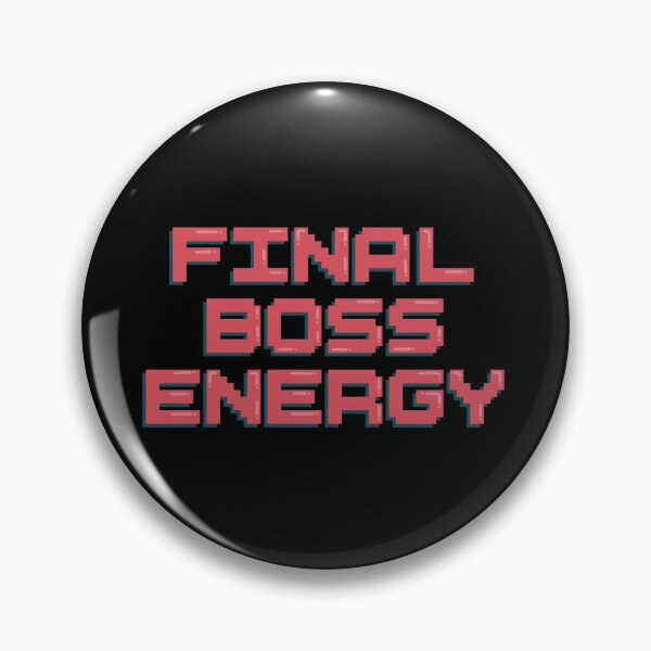 Item preview, Final Boss Energy Gaming Quote Pixel Art Decal designed and sold by alexmaushaus.