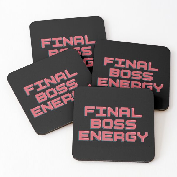 Item preview, Final Boss Energy Gaming Quote Pixel Art Decal designed and sold by alexmaushaus.
