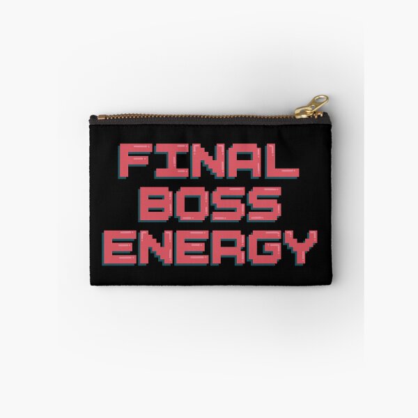 Item preview, Final Boss Energy Gaming Quote Pixel Art Decal designed and sold by alexmaushaus.