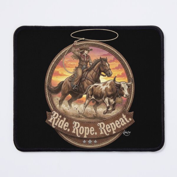 Item preview, Cowgirl State of Mind: Ride.Rope.Repeat. designed and sold by Gnarly360.