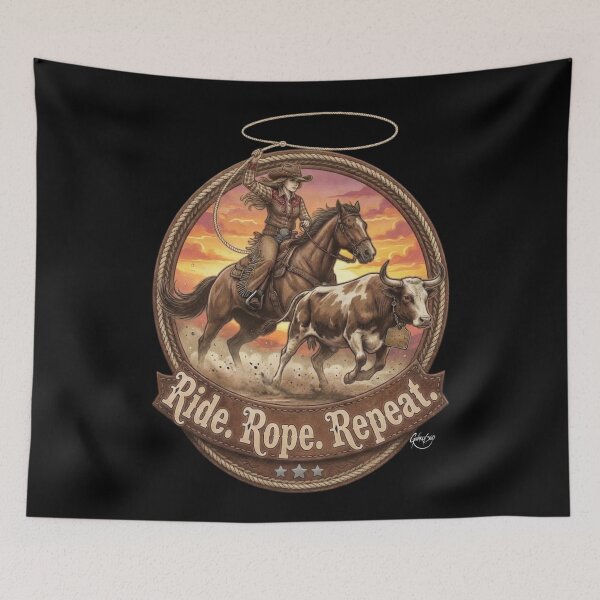 Item preview, Cowgirl State of Mind: Ride.Rope.Repeat.  designed and sold by Gnarly360.