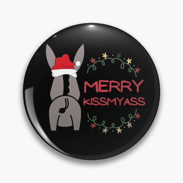 Artikelvorschau, Fröhliches Küsschen, mein Arsch – Lustiges Weihnachtsesel-Design entworfen und verkauft von AnulaArt.