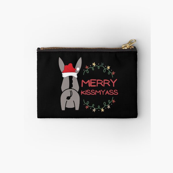 Artikelvorschau, Fröhliches Küsschen, mein Arsch – Lustiges Weihnachtsesel-Design entworfen und verkauft von AnulaArt.