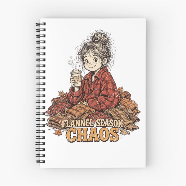 Item preview, Flannel Season Chaos Funny Fall Girl Pumpkin Spice Latte PSL Cozy Autumn designed and sold by Yellowriversss.