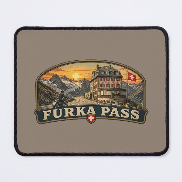 Item preview, Furka Pass Switzerland Furkapass Motorcycle Cycle Sticker TShirt 10 designed and sold by OuterShellUK.