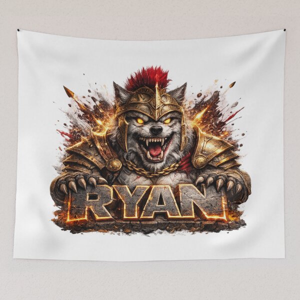 Item preview, Ryan – Gladiator Wolf Champion | Personalized 3D Cartoon Design designed and sold by AlexLineArt.
