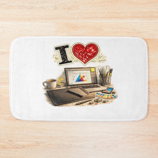 Item preview, I Love Designing | Graphic Designer Design | Creative Designer Gift | Digital Art Lover designed and sold by GottaPics.