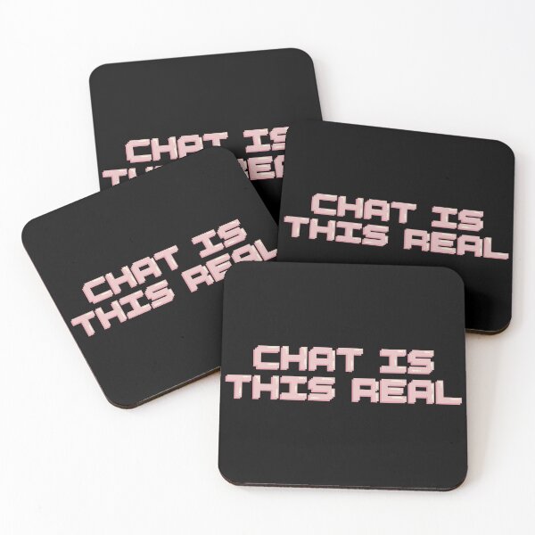 Item preview, Chat Is This Real Gaming Quote Pixel Art Decal designed and sold by alexmaushaus.