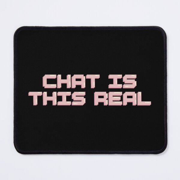 Item preview, Chat Is This Real Gaming Quote Pixel Art Decal designed and sold by alexmaushaus.
