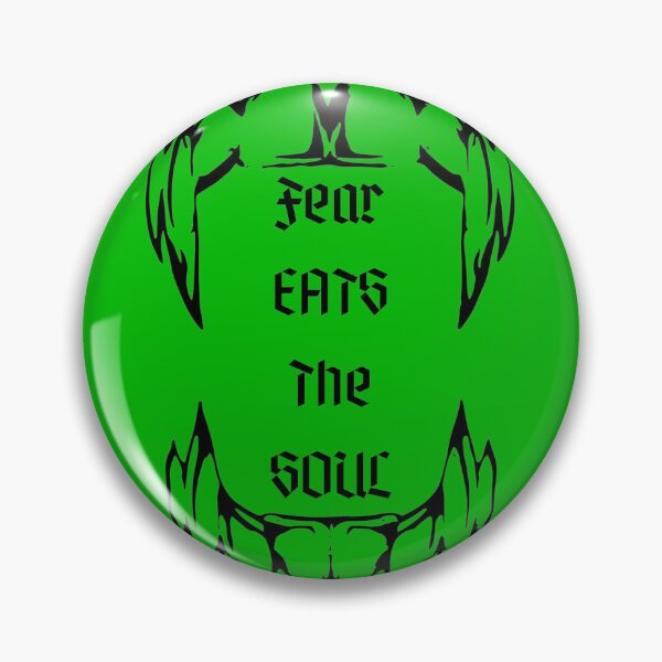 Item preview, "Fear Eats The Soul" Popular Quote Grunge Punk Gothic Dark Aesthetic Vampire Teeth Green designed and sold by CaribbeanClown.
