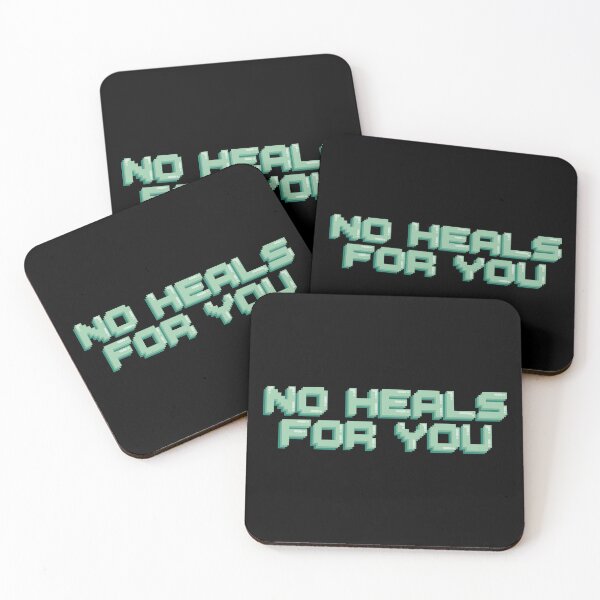 Item preview, No Heals For You Gaming Quote Pixel Art Decal designed and sold by alexmaushaus.