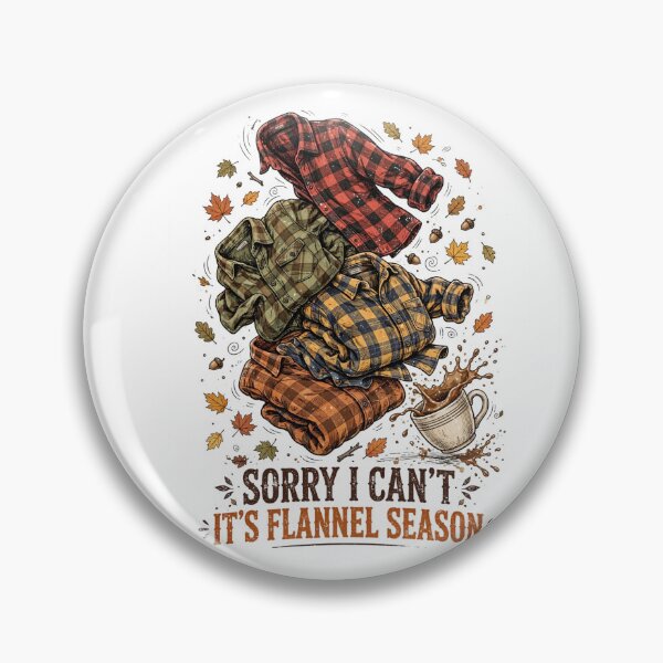 Item preview, Sorry I Can't It's Flannel Season Funny Fall Flannel Shirt Stack Coffee Autumn designed and sold by Yellowriversss.