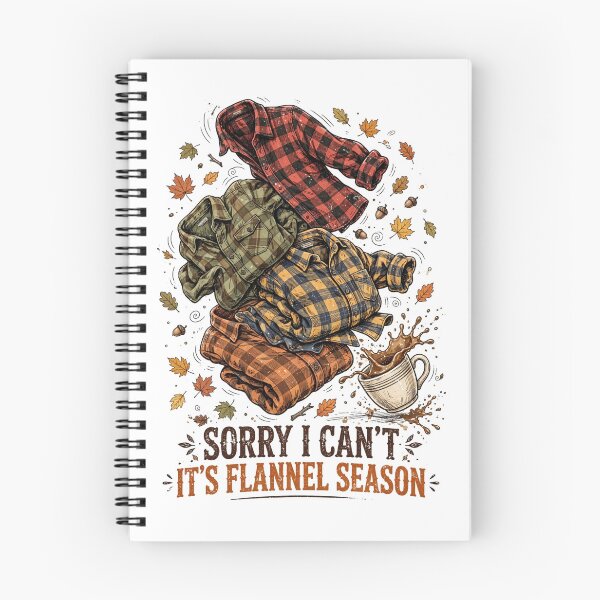 Item preview, Sorry I Can't It's Flannel Season Funny Fall Flannel Shirt Stack Coffee Autumn designed and sold by Yellowriversss.