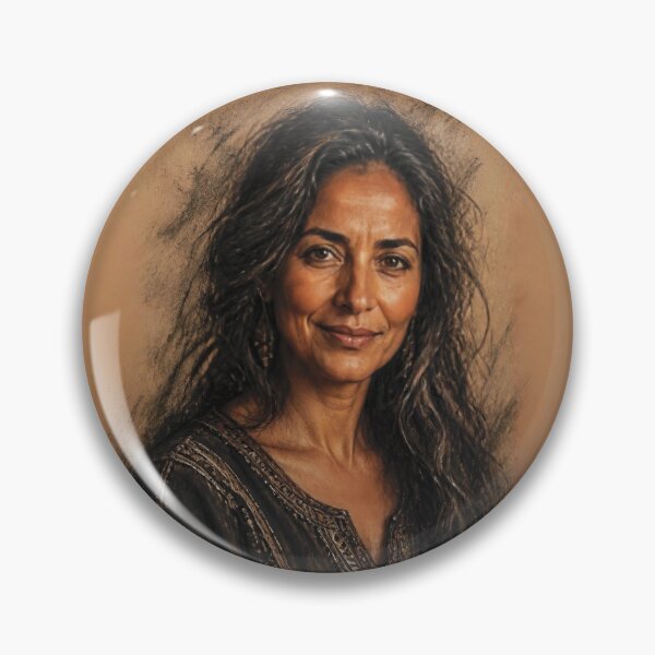 Item preview, Charcoal and Pastel Portrait of a Berber Woman designed and sold by Lucia Amaris Art.