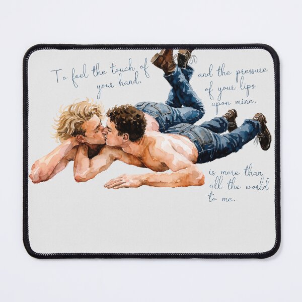 Item preview, Watercolor Romantic Kiss - Romantic Poetry Queer Art designed and sold by gayishdesign.