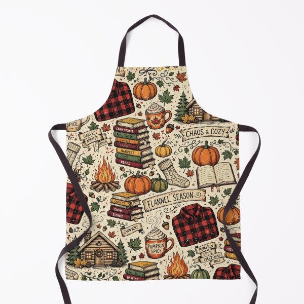 Item preview, Flannel Season Chaos And Cozy Fall Pattern Pumpkin Spice Cabin Books Autumn designed and sold by Yellowriversss.