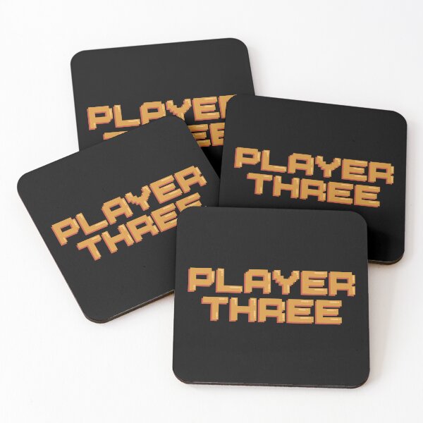 Item preview, Player Three Gaming Quote Pixel Art Decal designed and sold by alexmaushaus.