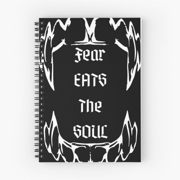 Item preview, "Fear Eats The Soul" Popular Quote Grunge Punk Gothic Dark Aesthetic Vampire Teeth Black and White  designed and sold by CaribbeanClown.