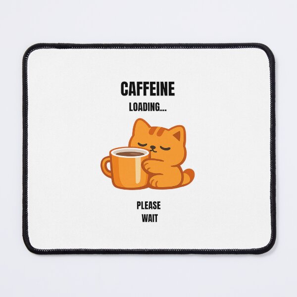 Item preview, Caffeine Loading Please Wait Funny Cat Coffee Sticker | Cute Sleepy Cat Gift for Coffee Lovers designed and sold by Savage Cat Quotes.