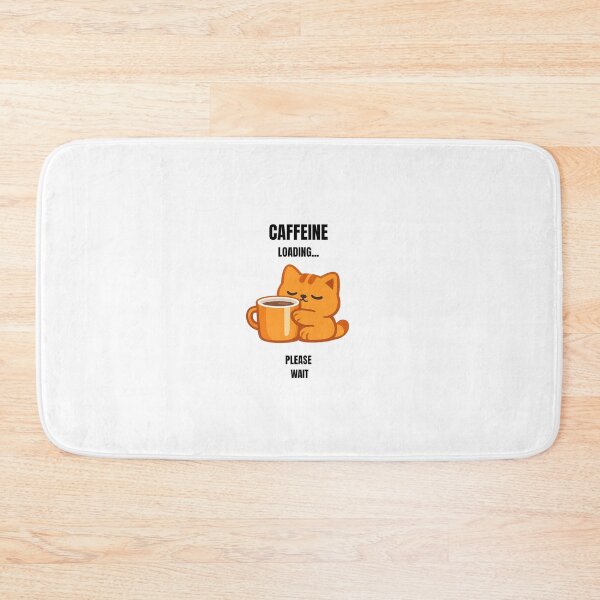 Item preview, Caffeine Loading Please Wait Funny Cat Coffee Sticker | Cute Sleepy Cat Gift for Coffee Lovers designed and sold by Savage Cat Quotes.
