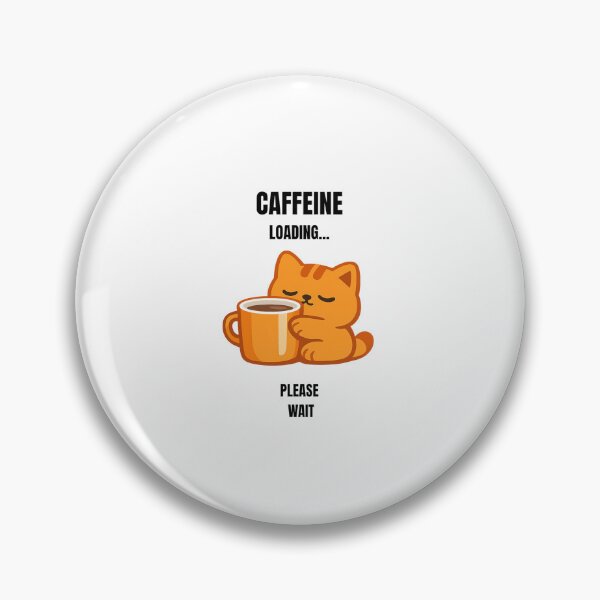 Item preview, Caffeine Loading Please Wait Funny Cat Coffee Sticker | Cute Sleepy Cat Gift for Coffee Lovers designed and sold by Savage Cat Quotes.