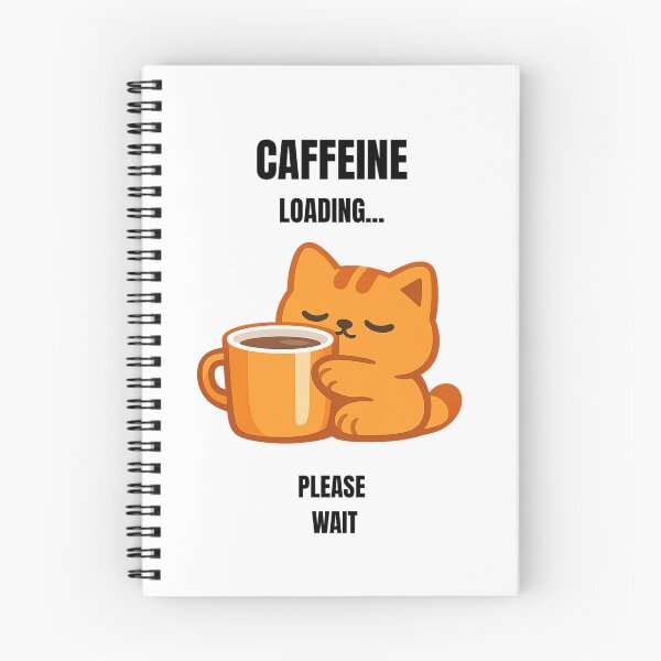 Item preview, Caffeine Loading Please Wait Funny Cat Coffee Sticker | Cute Sleepy Cat Gift for Coffee Lovers designed and sold by Savage Cat Quotes.