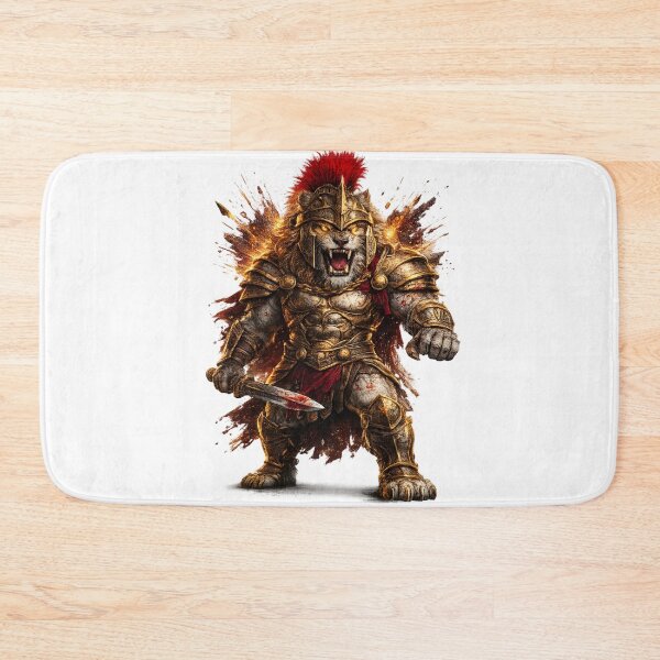 Item preview, Gladiator Lion Warrior – Fierce 3D Cartoon Roman Champion designed and sold by AlexLineArt.